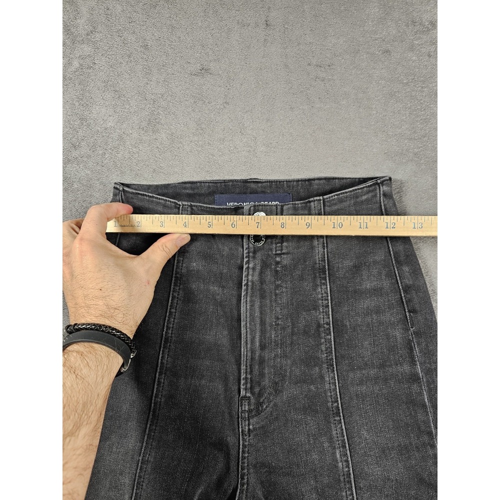 Veronica Beard Jeans Carson Ankle Flare High Rise Womens 26 Washed Black USA - Picture 6 of 11